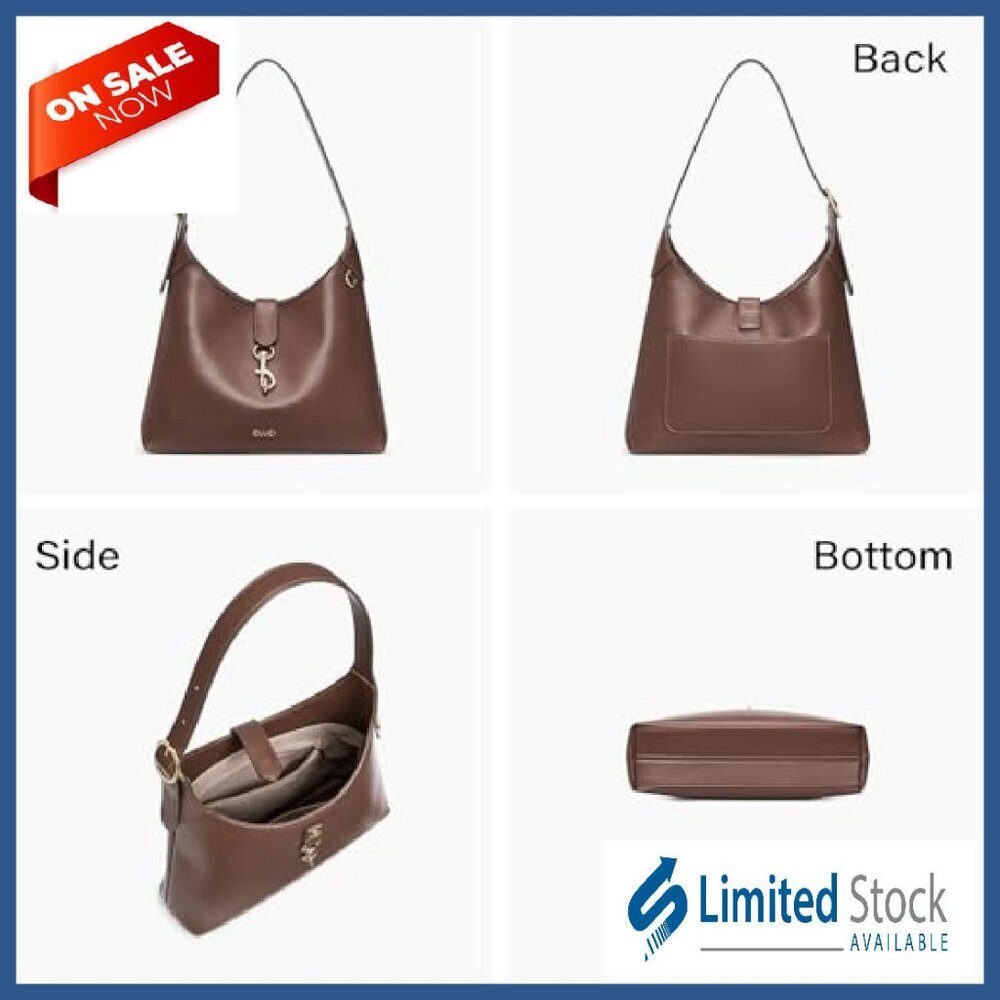 Soft Vegan Leather Hobo Bag with Adjustable Strap, Lightweight Shoulder Purse - Picture 7 of 8